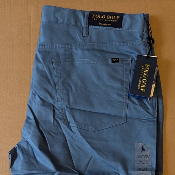 Ralph Lauren Blue Polo Golf Pants Tailored Fit Mens 36x32 NWT - Picture 1 of 14